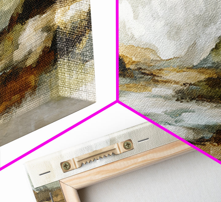 Oversized Abstract Landscape Framed Canvas Print, Above Sofa Art, Frame Tv Art, Living Room Decor, Fine Art, Statement, ASA-3x1-17