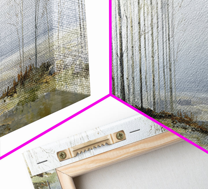Modern Scandinavian Forest Canvas Print, Above Sofa Art, Fine Art Print, Living Room Decor, Fine Art, Statement, ASA-3x1-31