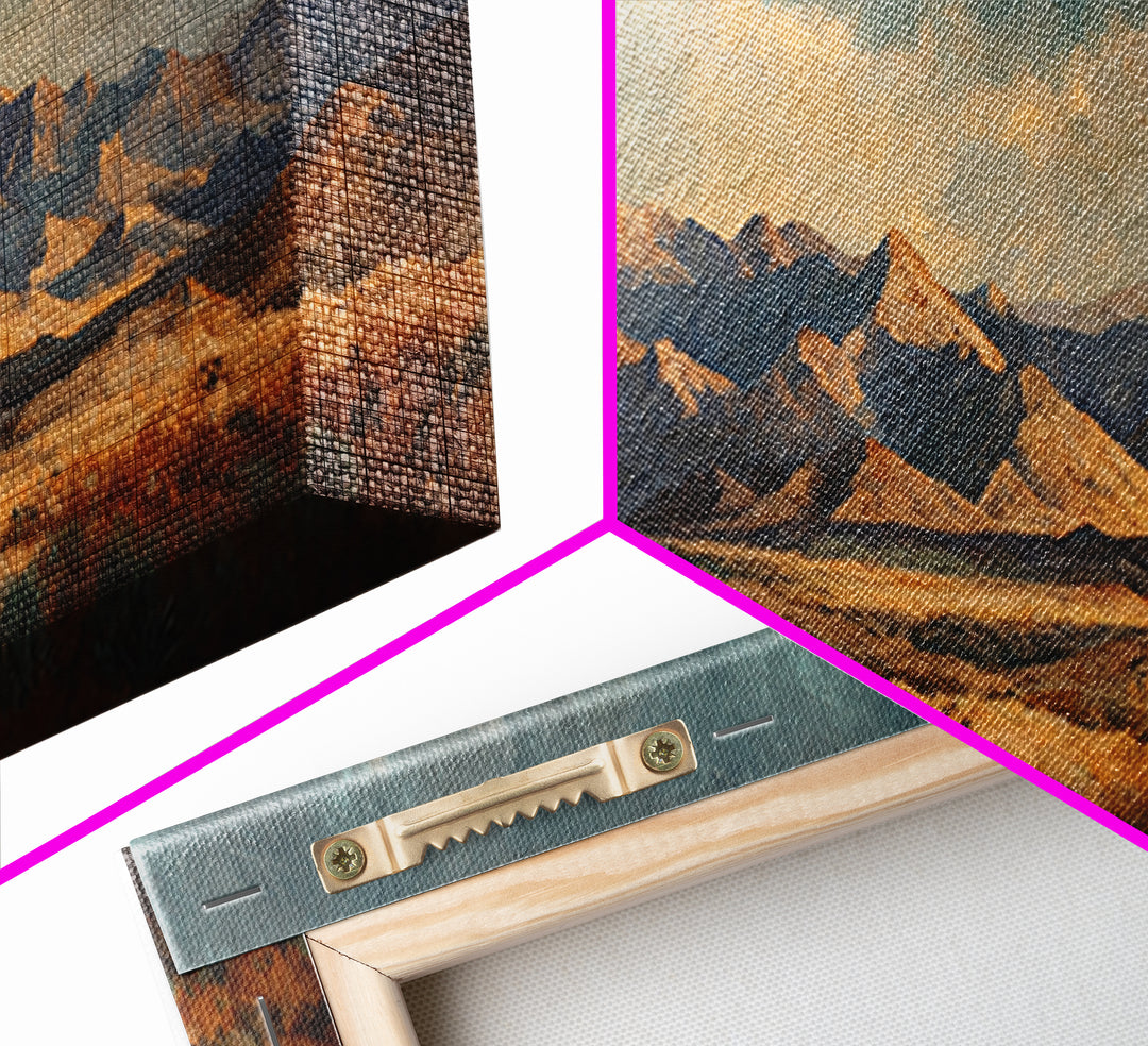 Desert Mesa Panorama Canvas Print, Above Sofa Art, Minimalist Wall Art, Living Room Decor, Fine Art, Statement, ASA-3x1-36