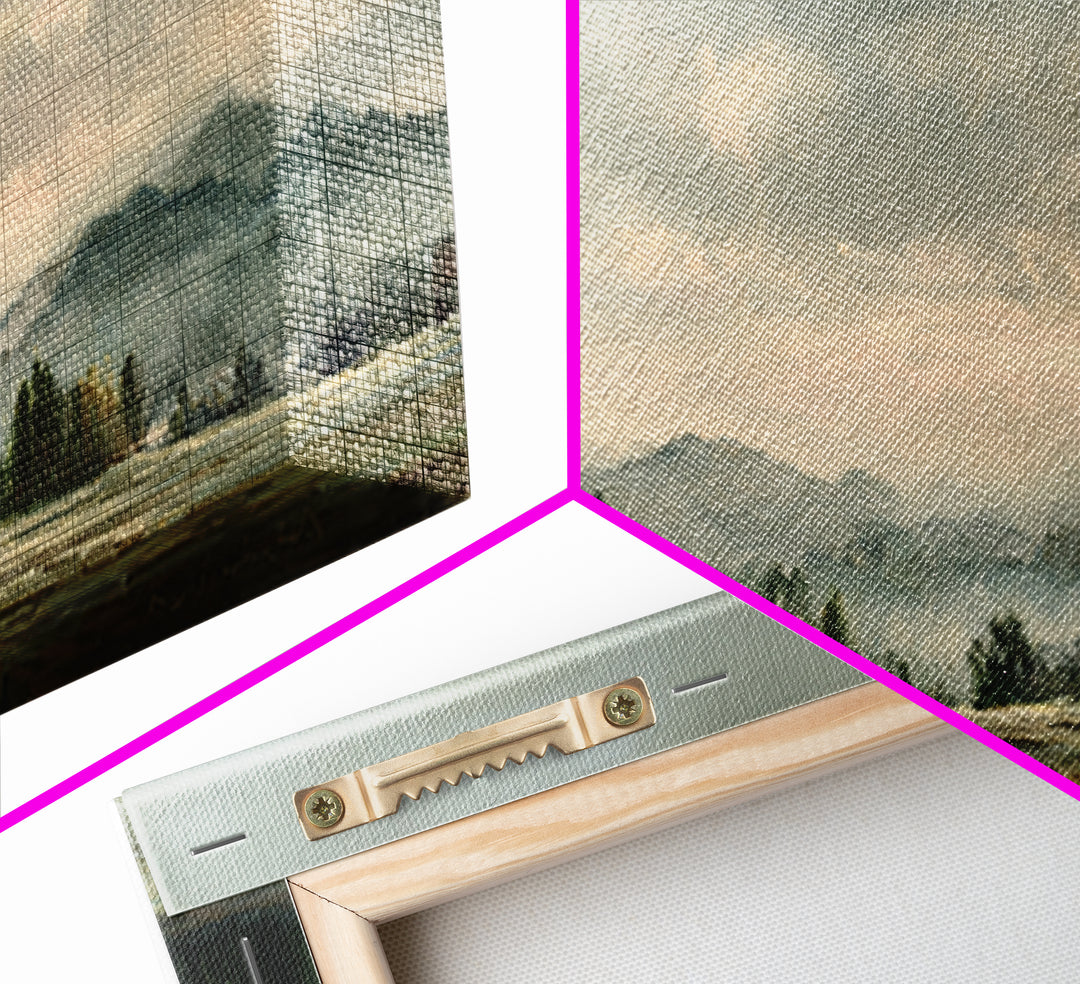 Gallery Style Landscape with Expansive Negative Space Canvas Print, Above Sofa Art, Botanical Wall Art, Living Room Decor, ASA-3x1-40