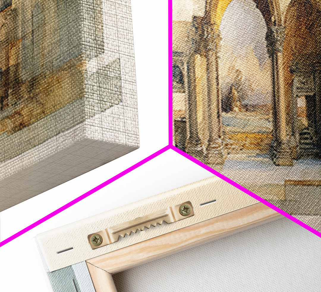 Architectural Arch Study Canvas Print, Above Sofa Art, Horizontal Wall Art, Living Room Decor, Abstract Art, Statement, ASA-3x1-49
