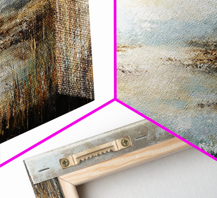 Oversized Abstract Landscape Framed Canvas Print, Above Sofa Art, Above Bed Decor, Living Room Decor, Fine Art, Statement, ASA-3x1-89