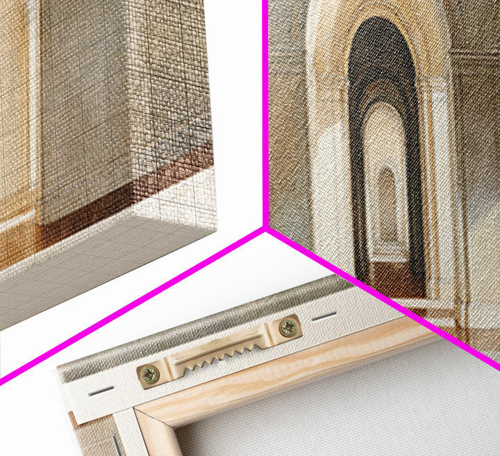 Architectural Arch Study Canvas Print, Above Sofa Art, Japandi Wall Art, Living Room Decor, Watercolor Art, Statement, ASA-3x1-97