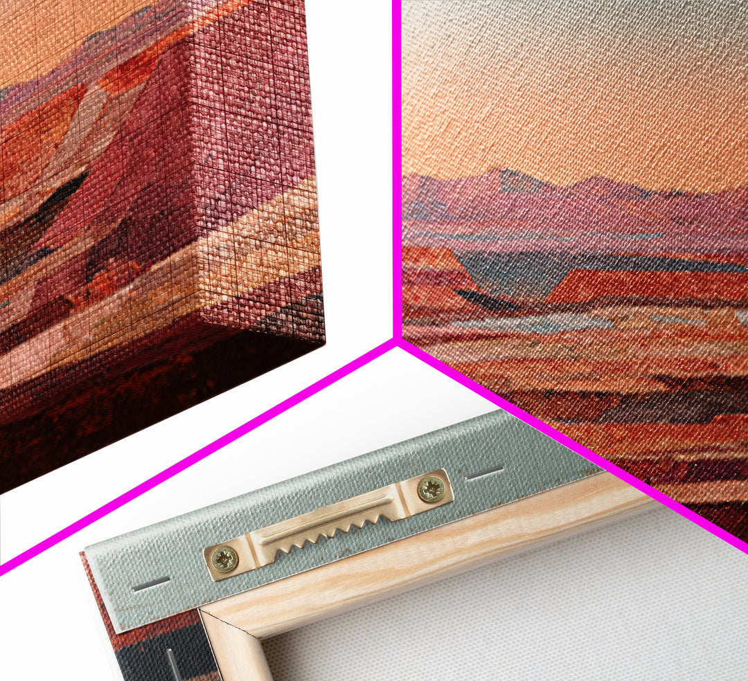 Abstract Canyon Landscape Canvas Print, Above Sofa Art, Abstract Wall Art, Living Room Decor, Statement, Above Bed Decor, ASA-3x2-11