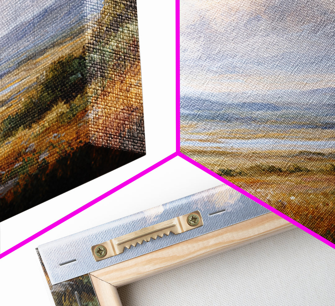 Dramatic Cloudscape over a Distant Valley Canvas Print, Above Sofa Art, Horizontal Wall Art, Living Room Decor, Statement, ASA-3x2-33
