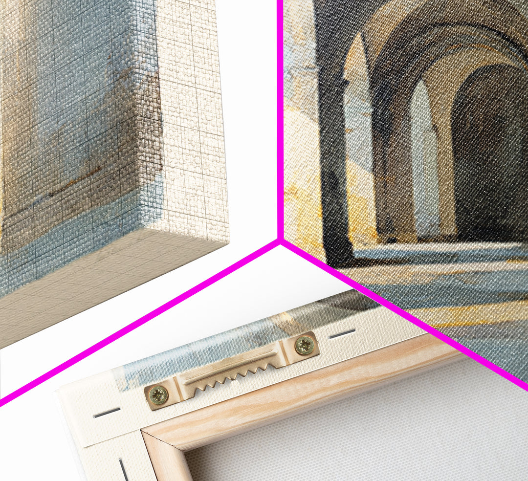 Architectural Arch Study Canvas Print, Above Sofa Art, Oversized Wall Art, Living Room Decor, Oil Painting, Statement, ASA-3x2-37