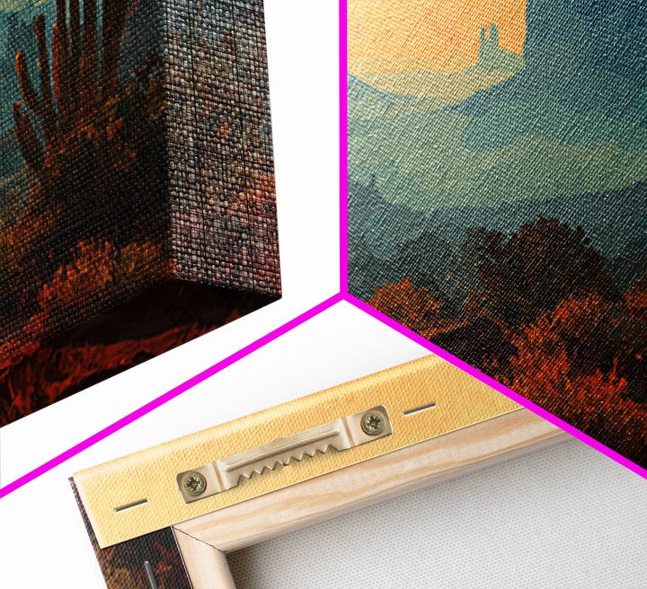 Desert Mesa Panorama Canvas Print, Above Sofa Art, Boho Wall Art, Living Room Decor, Fine Art, Statement, Japandi Wall Art, ASA-3x2-48