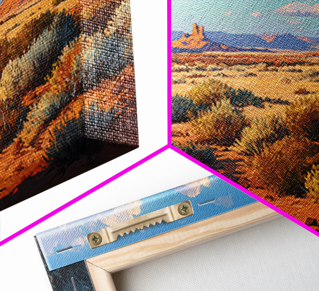 Desert Mesa Panorama Canvas Print, Above Sofa Art, Coastal Wall Art, Living Room Decor, Fine Art, Statement, Statement Artwork, ASA-3x2-72