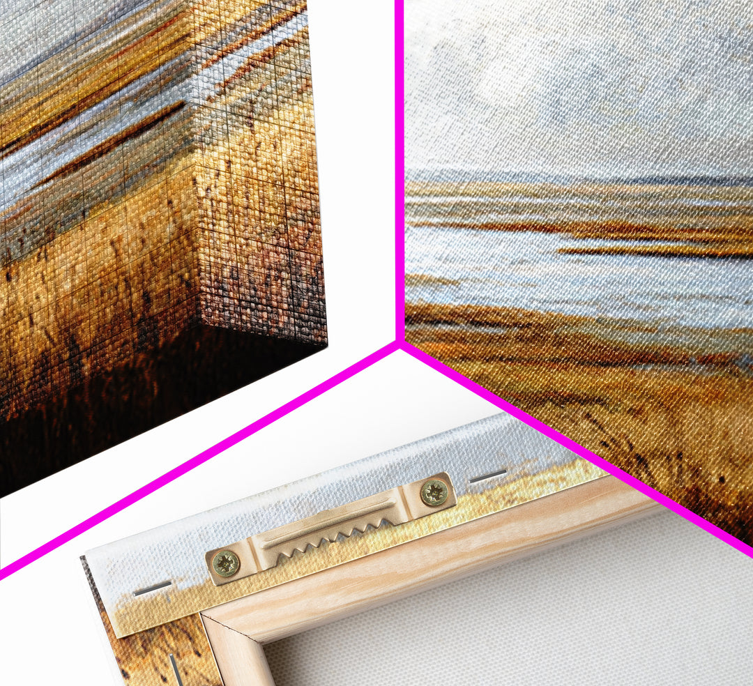 Oversized Abstract Landscape Framed Canvas Print, Above Sofa Art, Coastal Wall Art, Living Room Decor, Fine Art, Statement, ASA-3x2-77