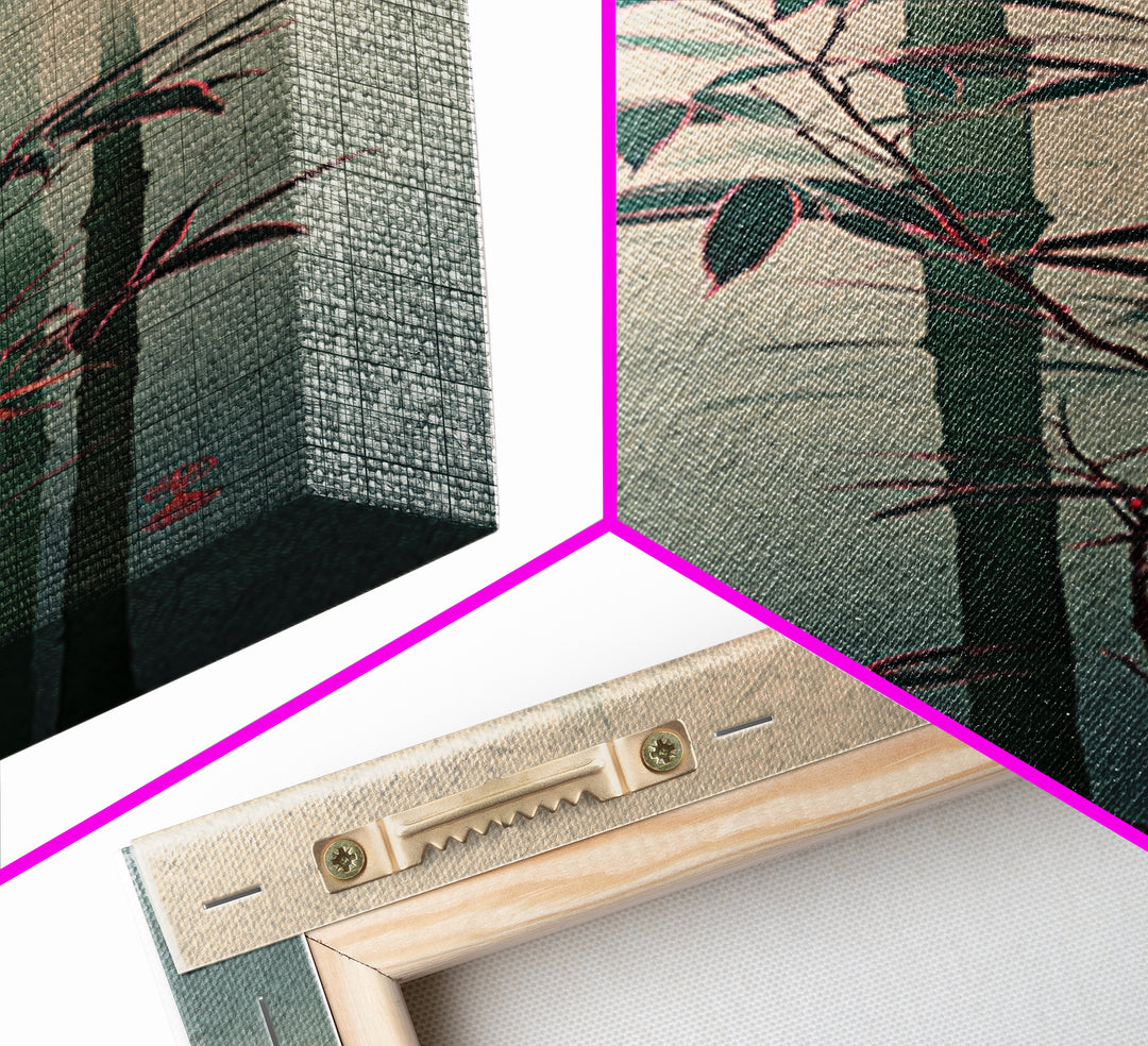 Minimal Bamboo Stalks Canvas Print, Asian Inspired Art, Printable Art, Living Room Decor, Fine Art, Harmony, Neutral Wall Art, ASI-1x3-56