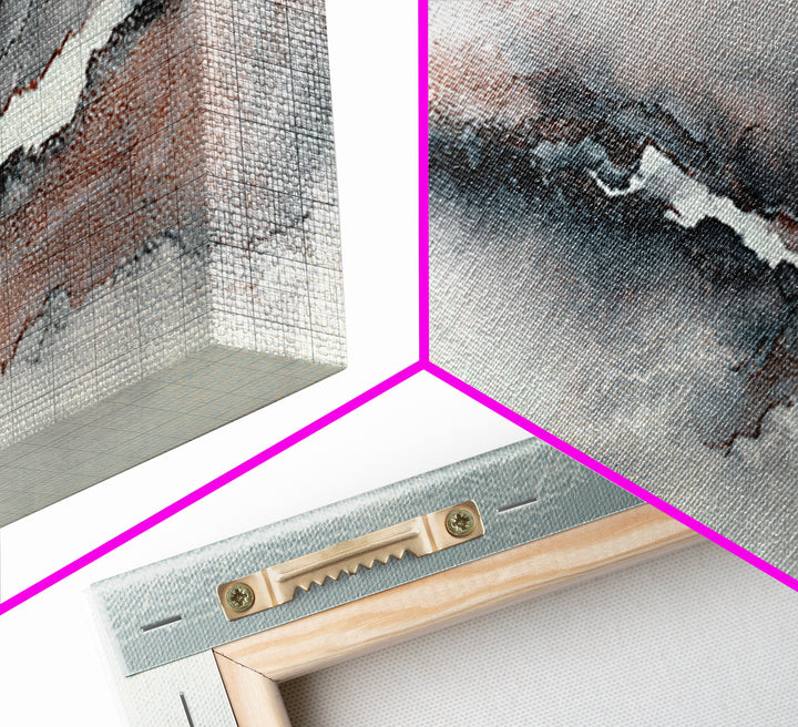 Zen Rock Garden Abstraction Canvas Print, Asian Inspired Art, Wall Art, Living Room Decor, Watercolor Art, Harmony, Bird Art, ASI-3x1-30