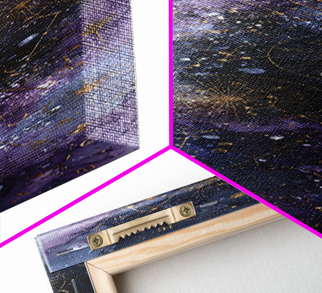 Scorpio Formed from Stars and Jeweled Shadows Framed Canvas Print, Astrology Art, Neutral Decor, Living Room Decor, Zodiac, AST-1x3-70