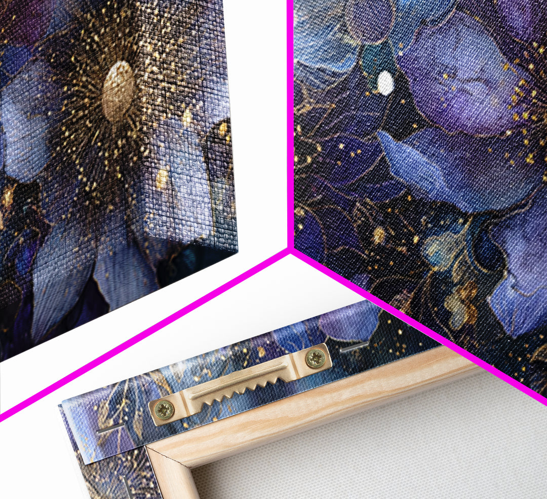 Dreamlike Night Garden Canvas Print, Astrology Art, Home Decor, Living Room Decor, Fine Art, Zodiac, Celestial Decor, AST-2x1-66