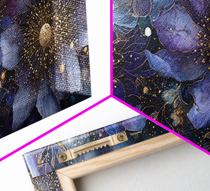 Dreamlike Night Garden Canvas Print, Astrology Art, Home Decor, Living Room Decor, Fine Art, Zodiac, Celestial Decor, AST-2x1-66
