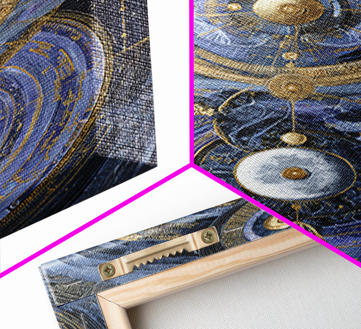 Planetary Still Life Framed Canvas Print, Astrology Art, Digital Art, Living Room Decor, Fine Art, Zodiac, Celestial Wall Art, AST-2x3-100