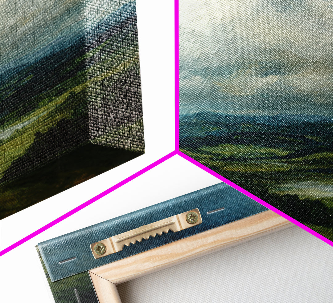 Classic Landscape with Rolling Green Hills Canvas Print, Bed and Breakfast Art, Wall Decor, Living Room Decor, BAB-1x1-48