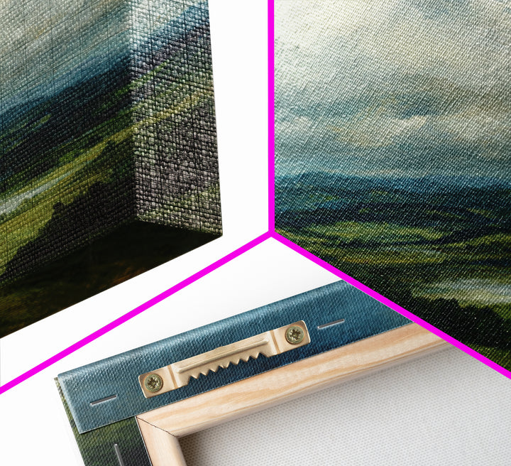 Classic Landscape with Rolling Green Hills Canvas Print, Bed and Breakfast Art, Wall Decor, Living Room Decor, BAB-1x1-48