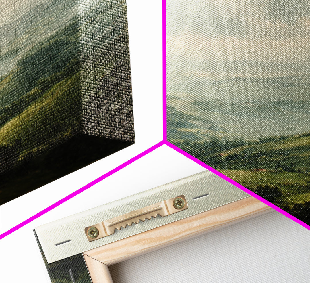 Classic Landscape with Rolling Green Hills Canvas Print, Bed and Breakfast Art, Art Print, Living Room Decor, BAB-1x1-96