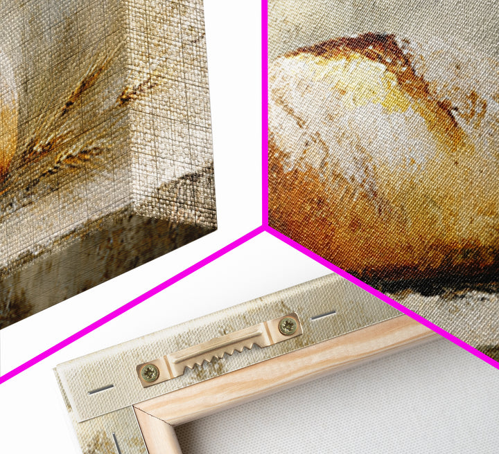 Freshly Baked Bread Framed Canvas Print, Bed and Breakfast Art, Fine Art Print, Living Room Decor, Fine Art, BAB-2x1-16
