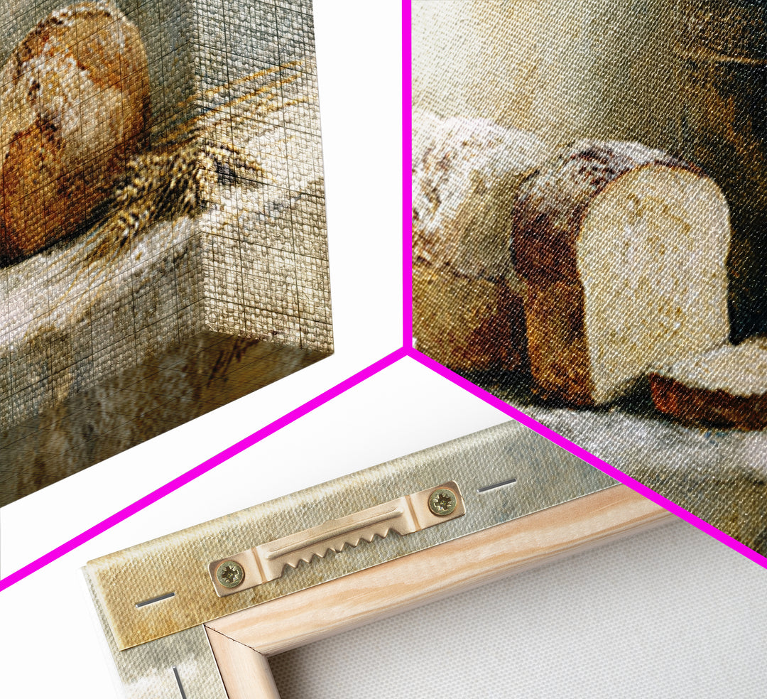 Freshly Baked Bread Canvas Print, Bed and Breakfast Art, Printable, Living Room Decor, Fine Art, Bedroom Wall Decor, BAB-2x1-64