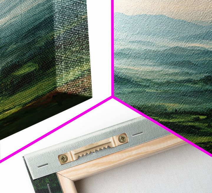 Classic Landscape with Rolling Green Hills Canvas Print, Bed and Breakfast Art, Printable Wall Art, Living Room Decor, Fine Art, BAB-2x1-68