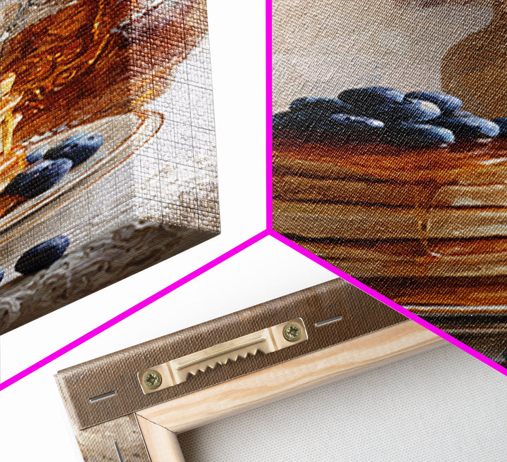 Blueberry Pancakes Still Life Canvas Print, Bed and Breakfast Art, Gallery Decor, Living Room Decor, Fine Art, BAB-2x3-16