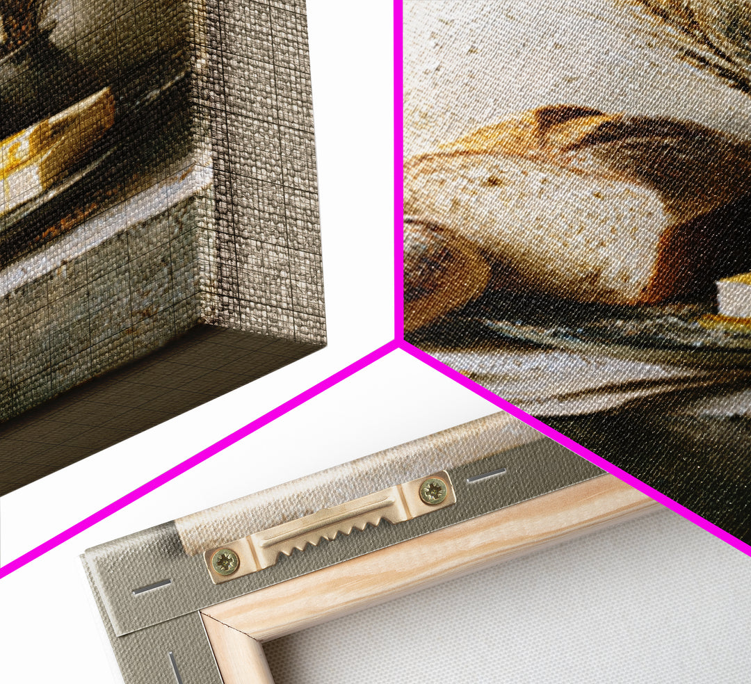 Freshly Baked Bread Framed Canvas Print, Bed and Breakfast Art, Contemporary Art, Living Room Decor, Fine Art, BAB-2x3-4