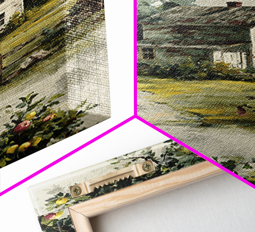 Apple Orchard Scene Canvas Print, Bed and Breakfast Art, Wood Wall Art, Living Room Decor, Fine Art, Farmhouse Wall Art, BAB-2x3-45