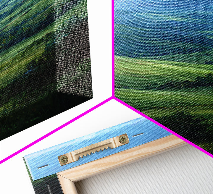 Classic Landscape with Rolling Green Hills Framed Canvas Print, Bed and Breakfast Art, Bedroom Art, Living Room Decor, Fine Art, BAB-2x3-8