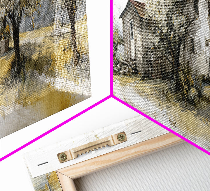 Apple Orchard Scene Canvas Print, Bed and Breakfast Art, Farmhouse Wall Decor, Living Room Decor, Oil Painting, BAB-3x1-29