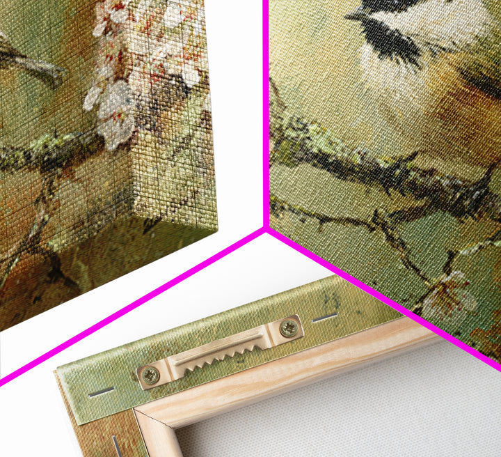 Small Bird on a Flowering Branch Canvas Print, Bed and Breakfast Art, Bedroom Wall Art, Living Room Decor, Watercolor Art, BAB-3x2-42