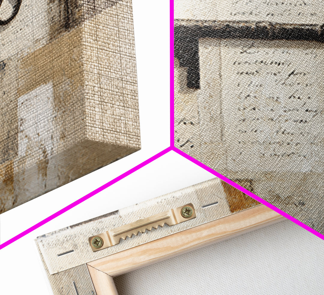 Antique Key and Handwritten Letter Arrangement Without Canvas Print, Bed and Breakfast Art, Bedroom Art, Living Room Decor, BAB-3x2-61