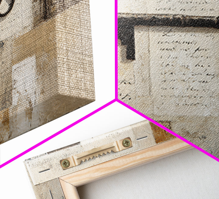 Antique Key and Handwritten Letter Arrangement Without Canvas Print, Bed and Breakfast Art, Bedroom Art, Living Room Decor, BAB-3x2-61