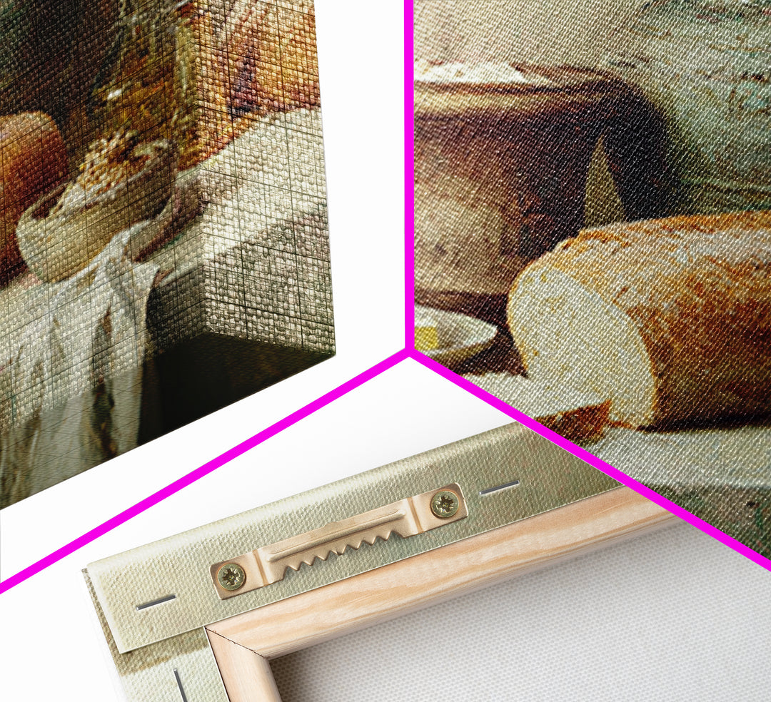 Freshly Baked Bread Canvas Print, Bed and Breakfast Art, Contemporary Art, Living Room Decor, Fine Art, Bedroom Decor, BAB-3x2-72