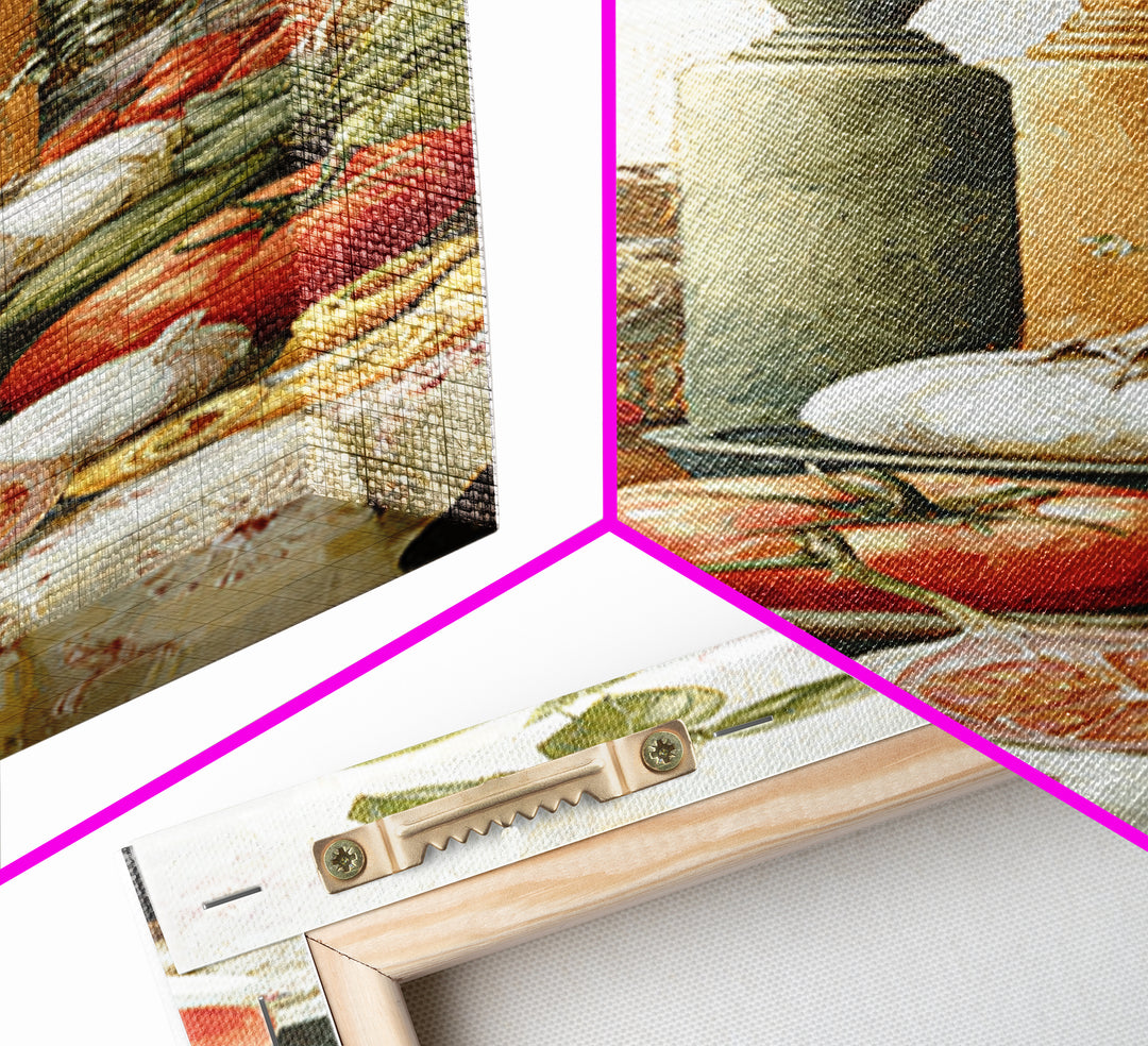 Patisserie Pattern of Rolling Pins and Pastries Canvas Print, Bakery Art, Coffee Wall Art, Bakery Decor, Fine Art, Patisserie, BAK-1x3-33