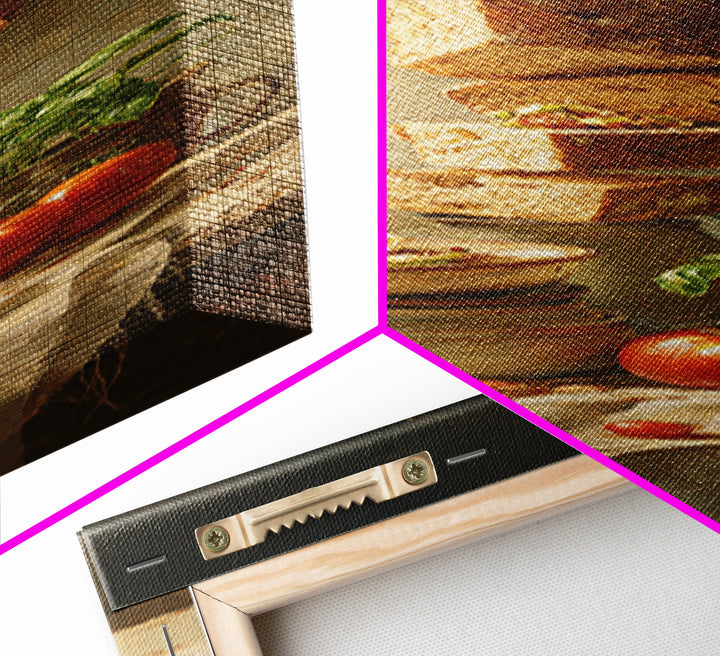Rustic Loaf of Bread Canvas Print, Bakery Art, Kitchen Wall Decor, Bakery Decor, Fine Art, Patisserie, Whimsical Wall Art, BAK-1x3-40