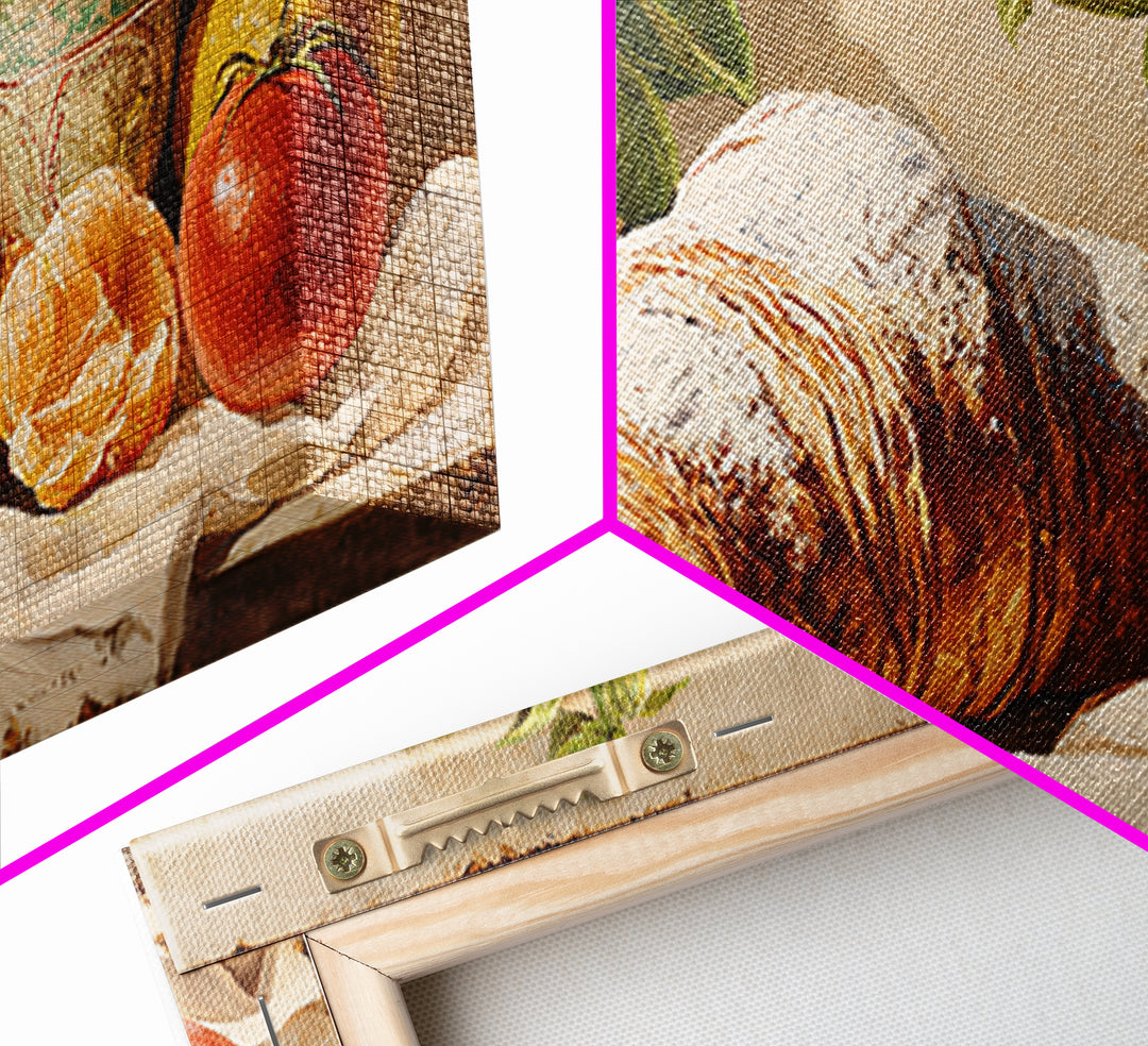Almond Croissant Closeup Framed Canvas Print, Bakery Art, Kitchen Art Print, Bakery Decor, Fine Art, Patisserie, Modern Decor, BAK-2x1-11