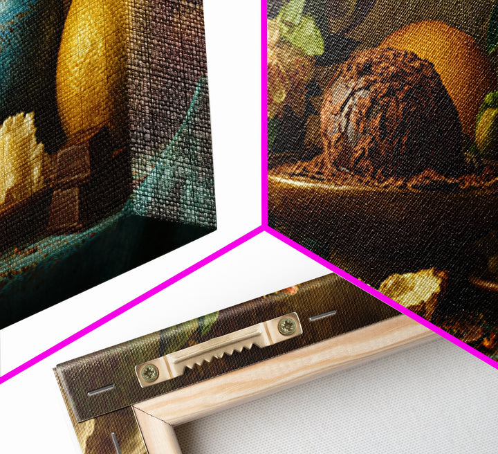 Chocolate Truffle Still Life Framed Canvas Print, Bakery Art, Bakery Decor, Watercolor Art, Patisserie, Kitchen Prints, BAK-2x1-15