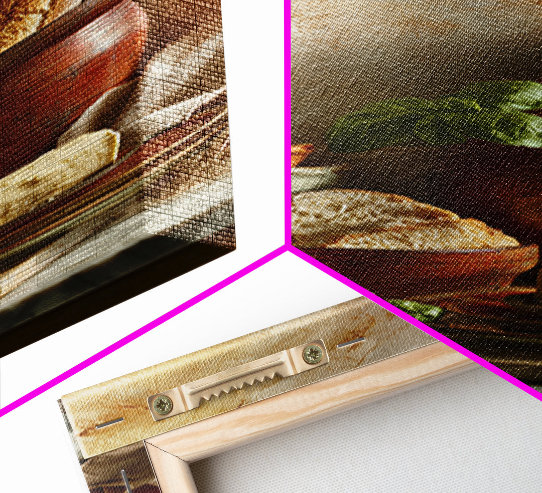 Baguette and Butter Still Life on Marble Canvas Print, Bakery Art, Contemporary Art, Bakery Decor, Fine Art, Patisserie, BAK-2x3-40