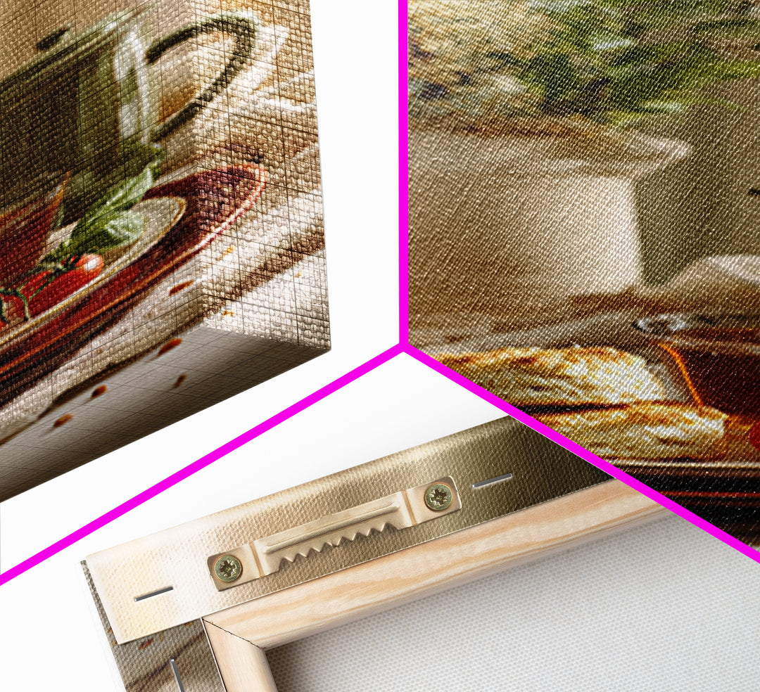 Tea and Scone Arrangement Framed Canvas Print, Bakery Art, Wall Decor, Bakery Decor, Fine Art, Patisserie, Kitchen Prints, BAK-2x3-52