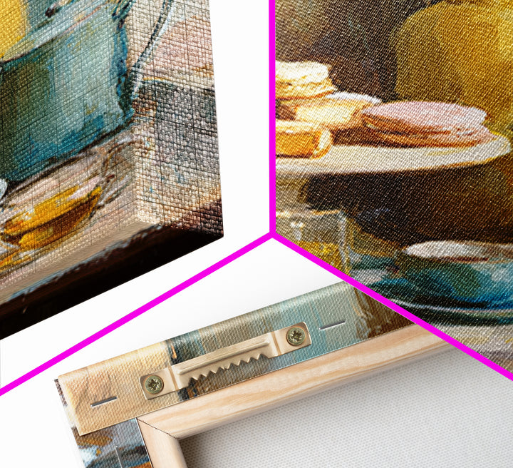 French Patisserie Window Display of Pastel Pastries Canvas Print, Bakery Art, Watercolor Painting, Bakery Decor, Patisserie, BAK-2x3-82