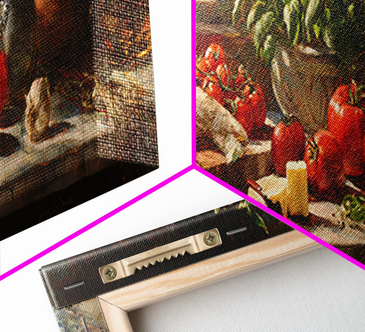 Baguette and Butter Still Life on Marble Canvas Print, Bakery Art, Kids Art, Bakery Decor, Fine Art, Patisserie, BAK-3x1-24