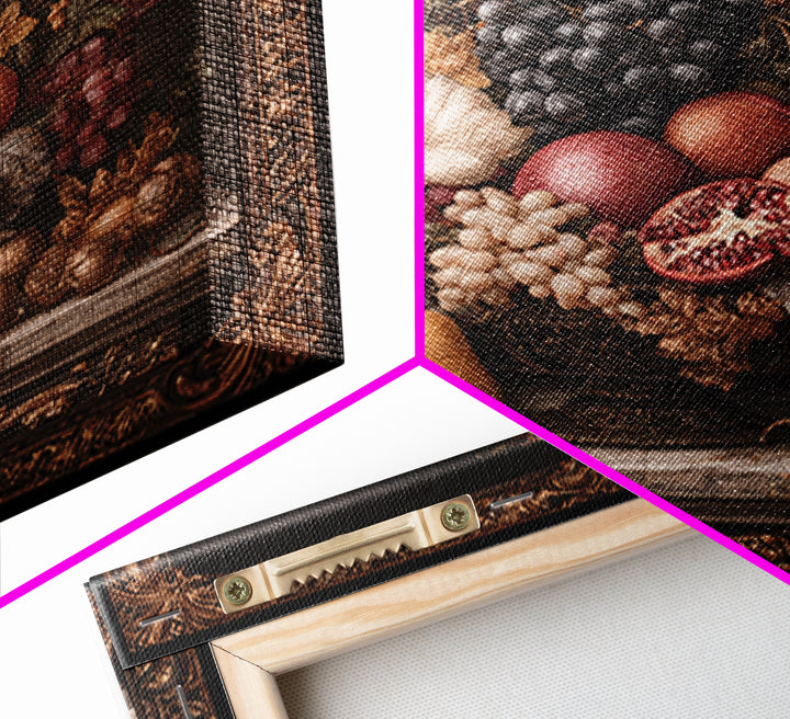 Lavish Banquet Fruit Composition Canvas Print, Baroque Art, Art Nouveau Decor, Living Room Decor, Fine Art, Ornate, Art Print, BAO-1x1-92