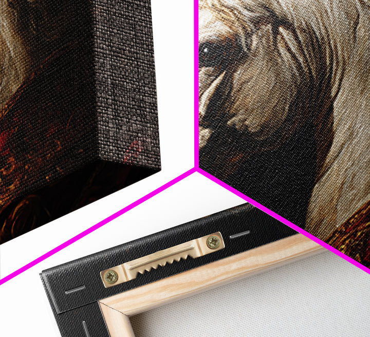 Dramatic Horse Portrait Framed Canvas Print, Baroque Art, Boho Decor, Living Room Decor, Fine Art, Ornate, Printable Wall Art, BAO-3x2-28