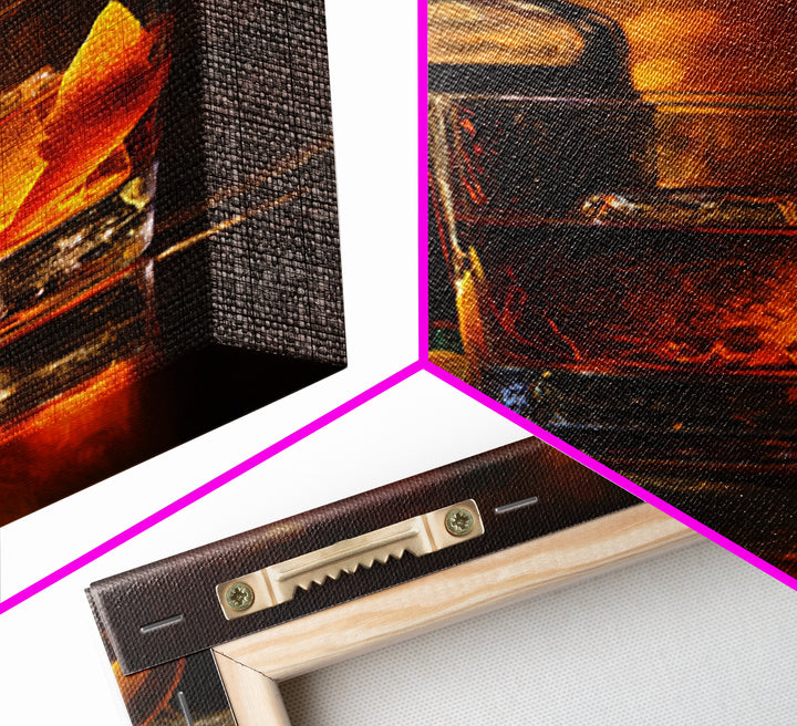 Old Fashioned Cocktail Canvas Print, Bar Art, Kitchen Print, Bar Decor, Oil Painting, Fine Art Print, Statement Artwork, BAR-2x3-57