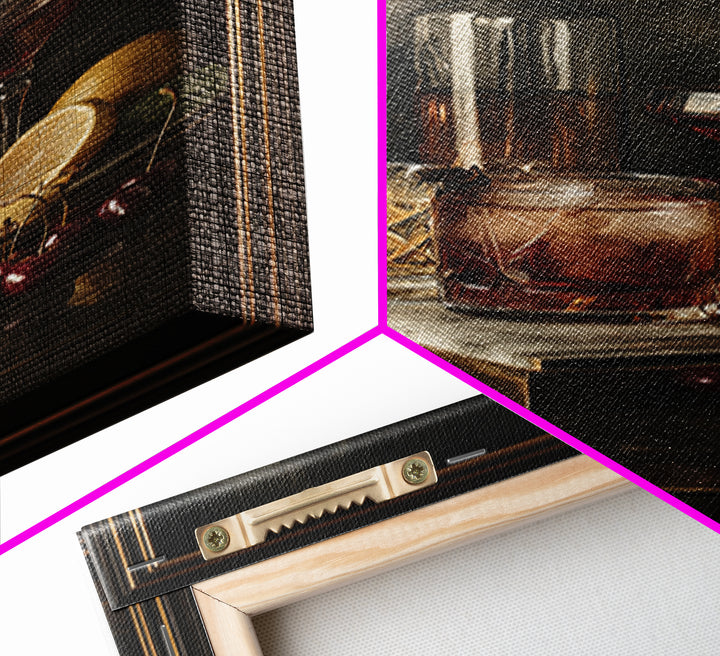 Cocktail Recipe Diagram Styled as Elegant Art Framed Canvas Print, Bar Art, Living Room Art, Bar Decor, Fine Art, BAR-2x3-76