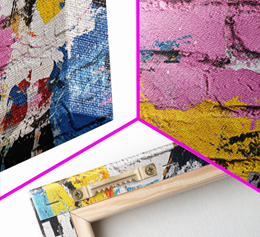 Urban Brick Graffiti Panel Canvas Print, Basement Art, Trendy Wall Art, Living Room Decor, Retreat, Original Art Prints, BAS-3x2-3