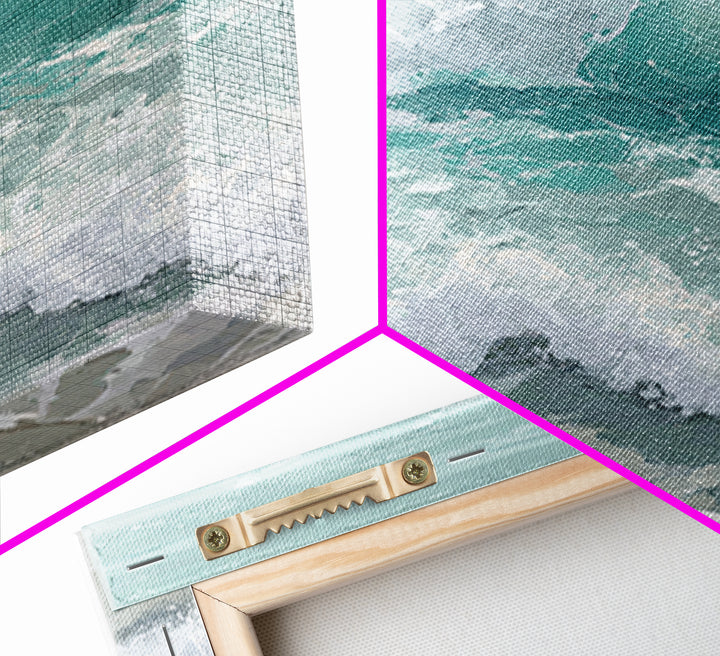 Calming Blue Ocean Wave Study Canvas Print, Bathroom Art, Funny Bathroom Art, Bathroom Decor, Fine Art, Spa, Art Print, BAT-1x1-25