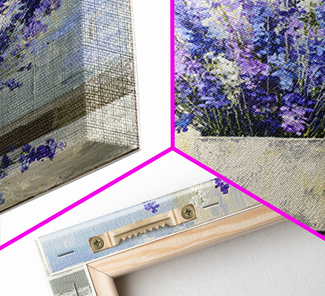 Lavender Sprigs in a Ceramic Vase Canvas Print, Bathroom Art, Bathroom Wall Art, Bathroom Decor, Watercolor Art, Spa, BAT-1x1-36