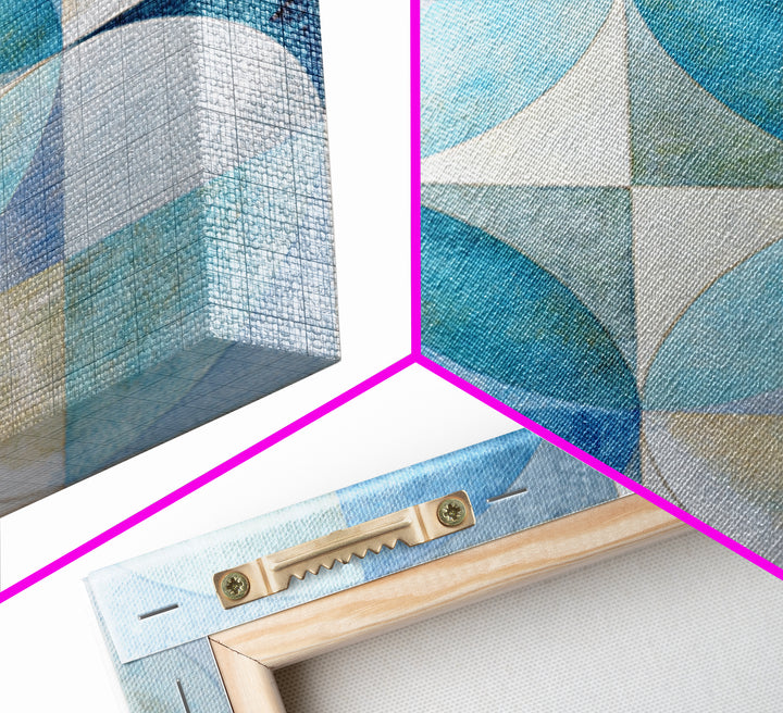 Clean Geometric Forms Canvas Print, Bathroom Art, Bathroom Wallpaper, Bathroom Decor, Abstract Art, Spa, Luxury Decor, BAT-1x1-45